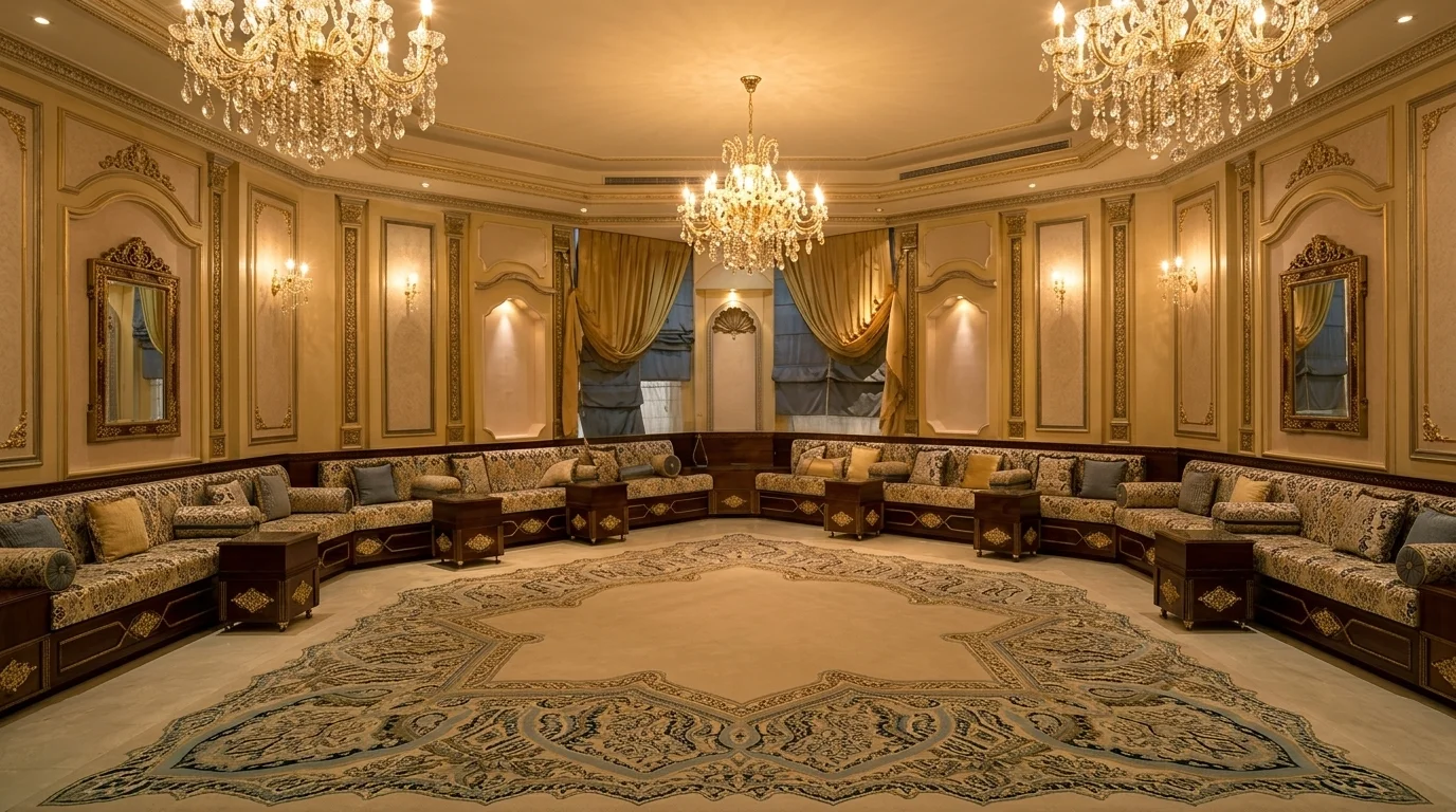 Borders and motifs scaled to the room