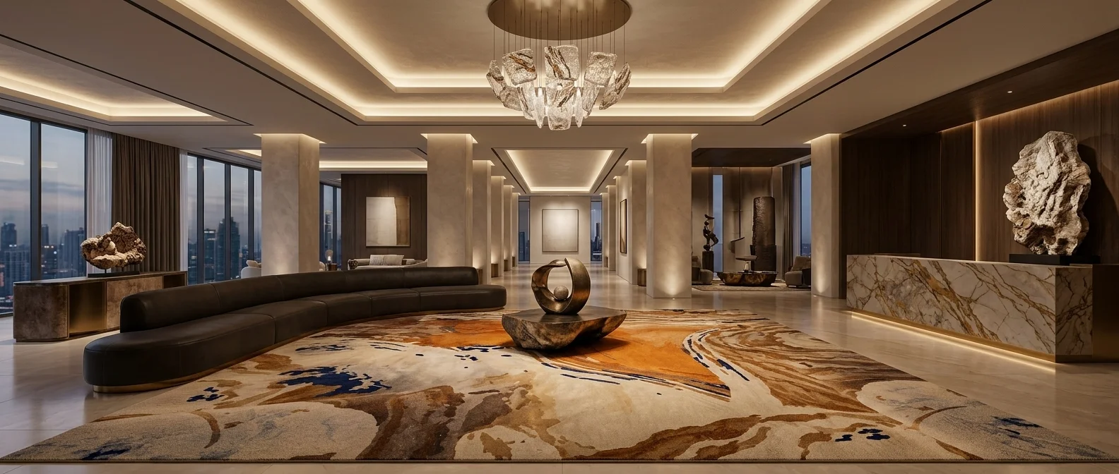 Aura custom rug design